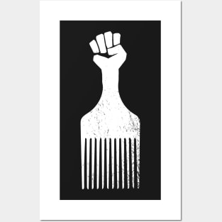 Afro Hair Comb Posters and Art